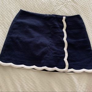 Lilly Pulitzer Navy Blue Scallop Skort